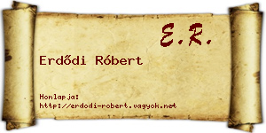 Erdődi Róbert névjegykártya